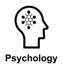 Human mind, psychology icon illustration design art