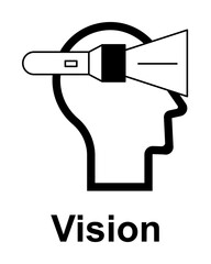 Human mind, vision icon illustration design art