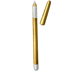 hand drawn watercolor makeup pencil