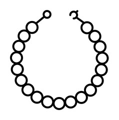 pearl necklace icon illustration design art