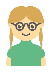 avatar of girl colored icon illustration design art