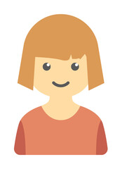 avatar of girl colored icon illustration design art