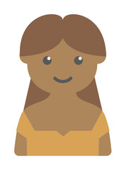 avatar of black girl colored icon