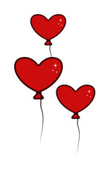 Fototapeta na wymiar Love, valentine s day, balloon, heart icon