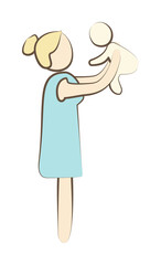 Mother icon illustration design art