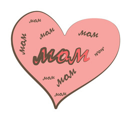Love mom icon illustration design art