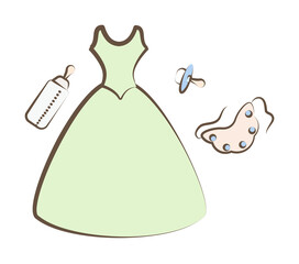 Mothers and baby icon illustration design art