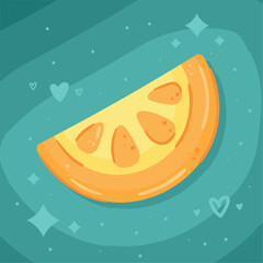 fresh orange fruit portion