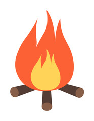 bonfire colored icon illustration design art