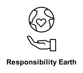 Responsibility Earth,hand icon