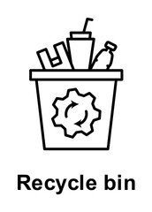 Recycle bin, plastic icon illustration design art