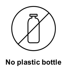 No plastic bottle icon illustration design art