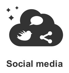 Online marketing, social media icon
