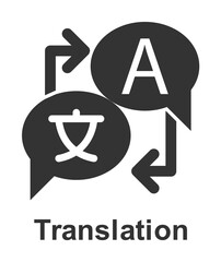 Online marketing, translation icon