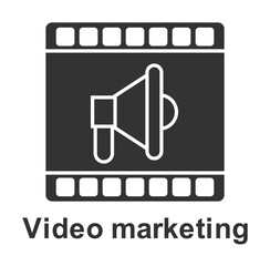 Fototapeta premium Online marketing, video marketing icon