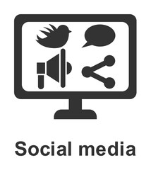 Online marketing, social media icon