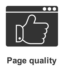 Online marketing, page quality icon