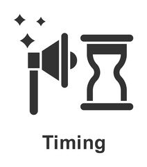Online marketing, timing icon