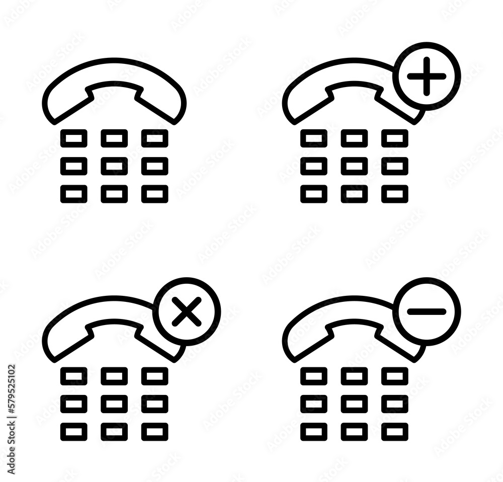 Sticker set of handset button set icons