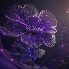 Dreamscape: Mystical Violet Dream Flower