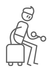 Gym, physiotherapy, dumbbell icon