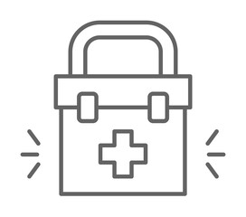 Obraz premium First aid kit, physiotherapy icon