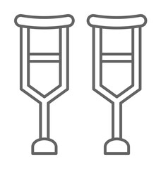 Crutches, physiotherapy icon illustration design art