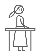 Rehabilitation, physiotherapy, woman icon