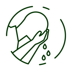 Muslim man prayer salah icon illustration design art