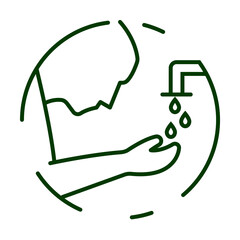 Muslim man prayer salah icon illustration design art