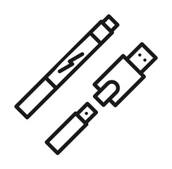 Quit smoking, electronic cigarette icon
