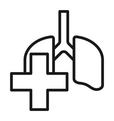 Quit smoking, lungs icon illustration design art