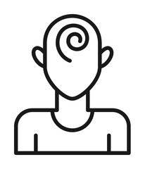 Quit smoking, hypnosis icon illustration design art