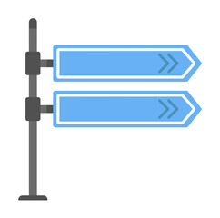 Fingerpost colored icon illustration design art