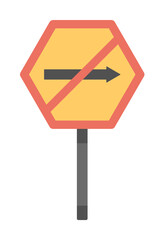 No right colored icon illustration design art