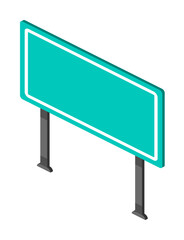 Information sign isometric icon