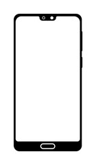 Realistic modern smartphone isolated