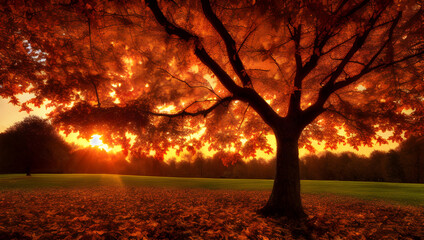 Naklejka na ściany i meble Autumn Symphony: Captivating Images of the Fall Season