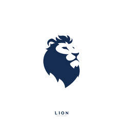 lion head logo icon design inspiration
