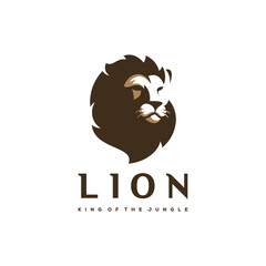 lion head logo icon design inspiration