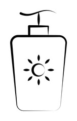 Obraz premium suntan cream icon illustration design art