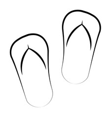 flip flops icon illustration design art