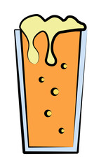 beer mug colored sketch style icon