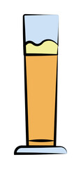 beer mug colored sketch style icon