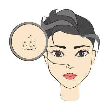 acne cleansing colored icon illustration design art
