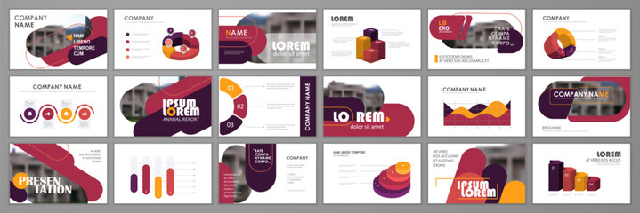Purple corporate slideshow templates