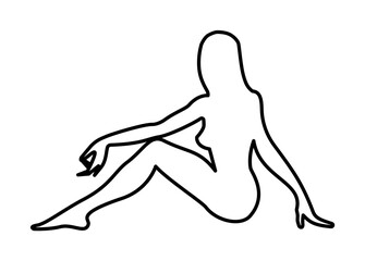 silhouette girl dancer illustration design art