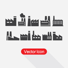 Naklejka premium Factory Set Icon Vector Illustration Eps10