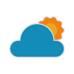 Cloudy icon. sign for mobile concept and web design. vector illustration