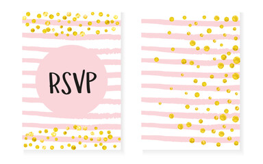 Shiny Gold Texture. Stripe Festive Spray. White